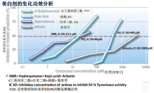 美白剂生化功效分析
